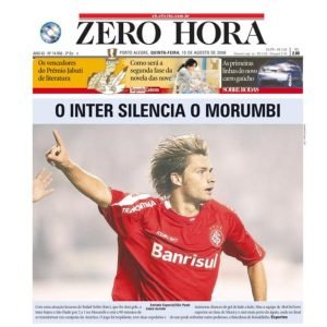 Capa Zero Hora São Paulo 1x2 Internacional Final da Libertadores 2006 Morumbi